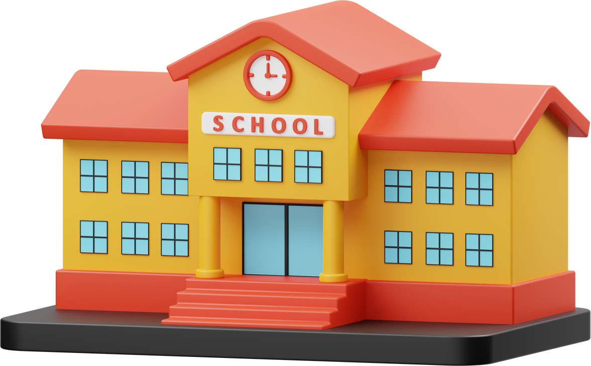 School Building 3D Icon